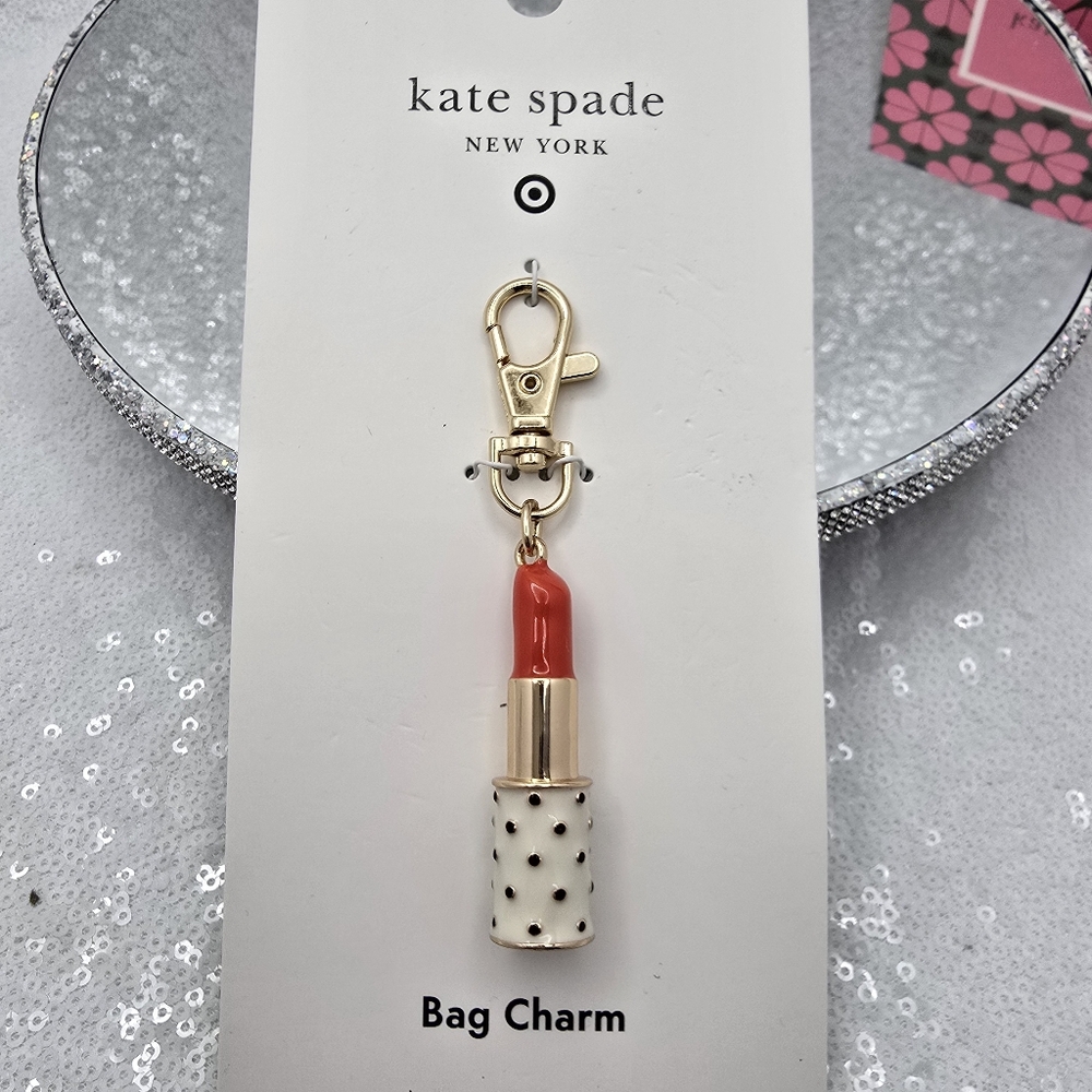 Lipstick Bag Charm Key Chain Kate Spade x Target Spring Party Limited Edition - Picture 5 of 9